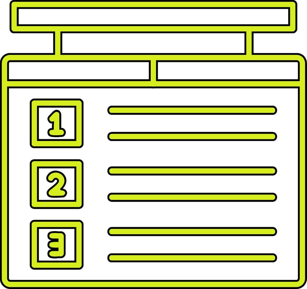 partituur bord vector icoon