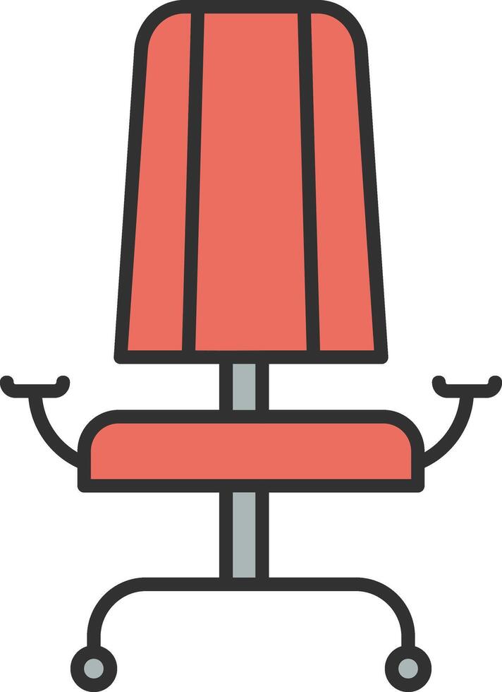 fauteuil lijn gevulde licht icoon vector