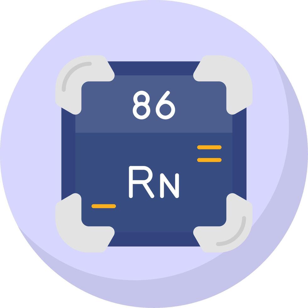 radon glyph vlak bubbel icoon vector