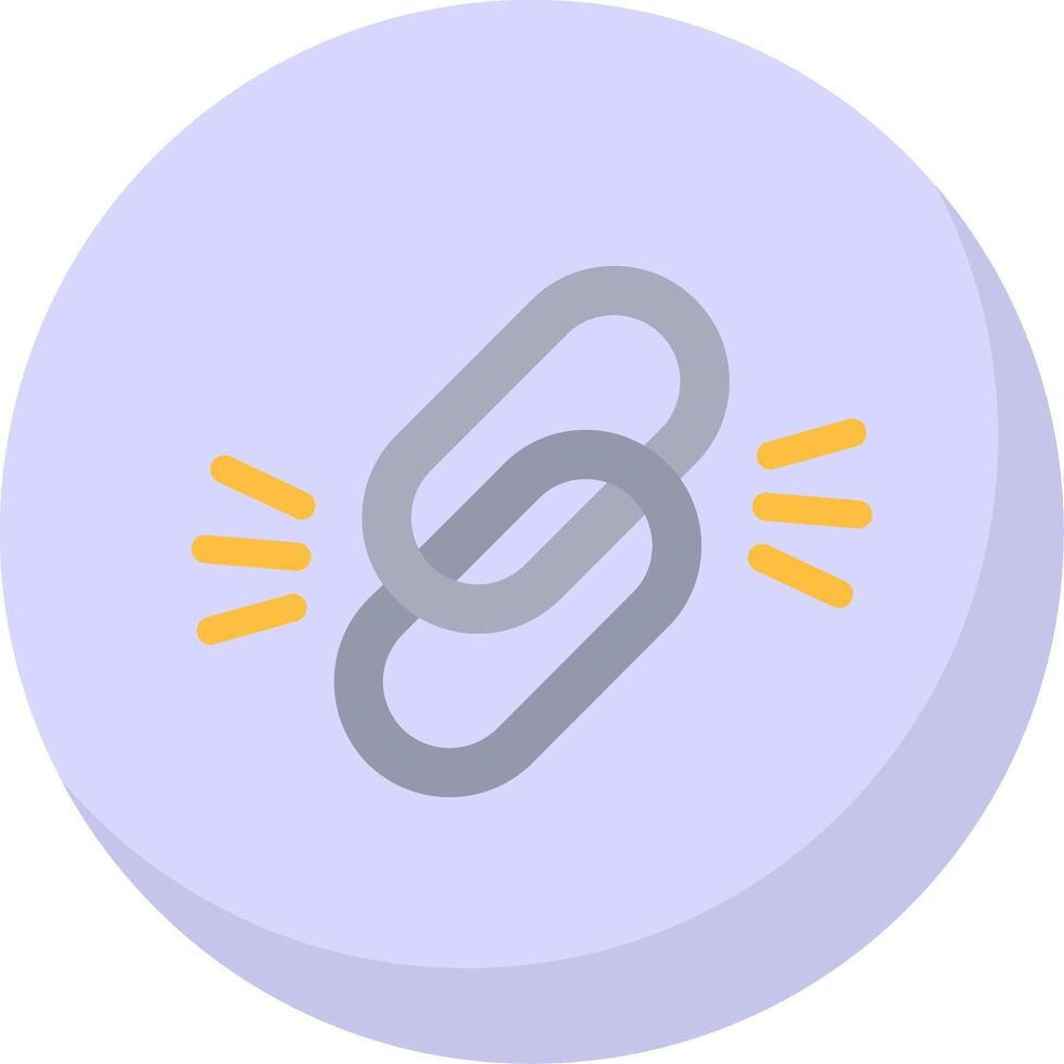 koppeling glyph vlak bubbel icoon vector