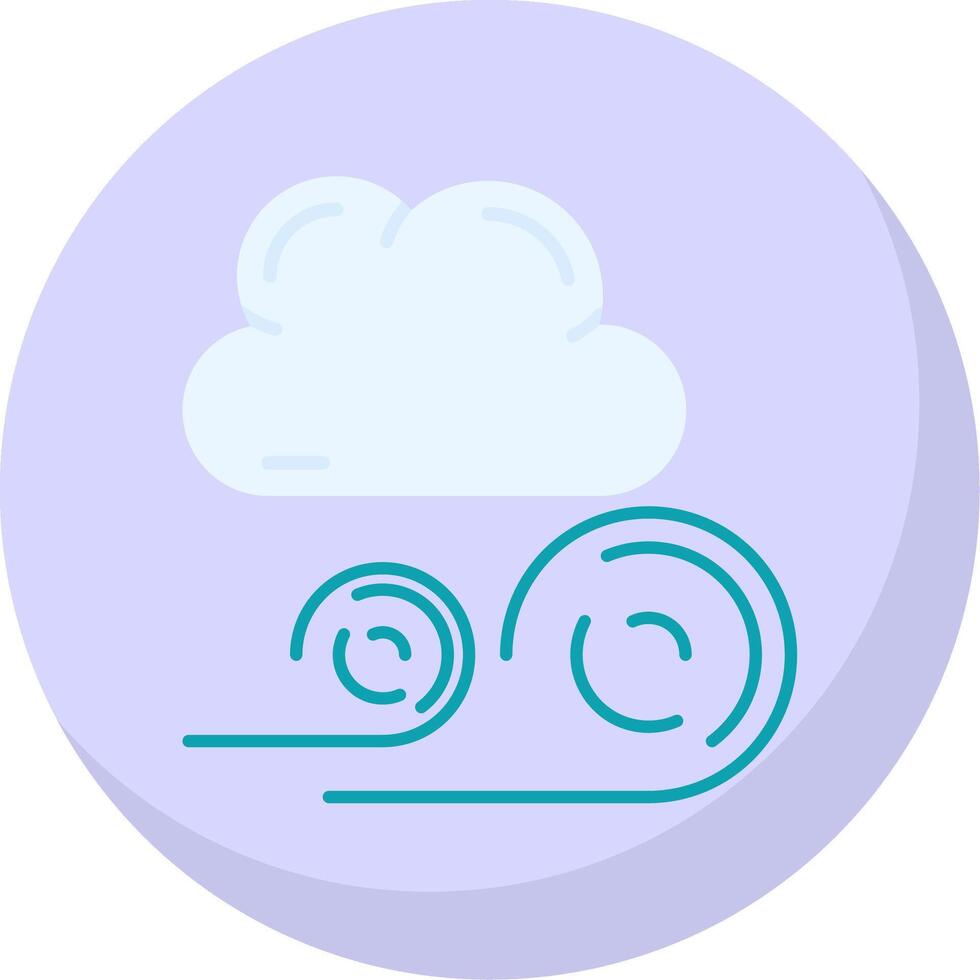 winderig glyph vlak bubbel icoon vector