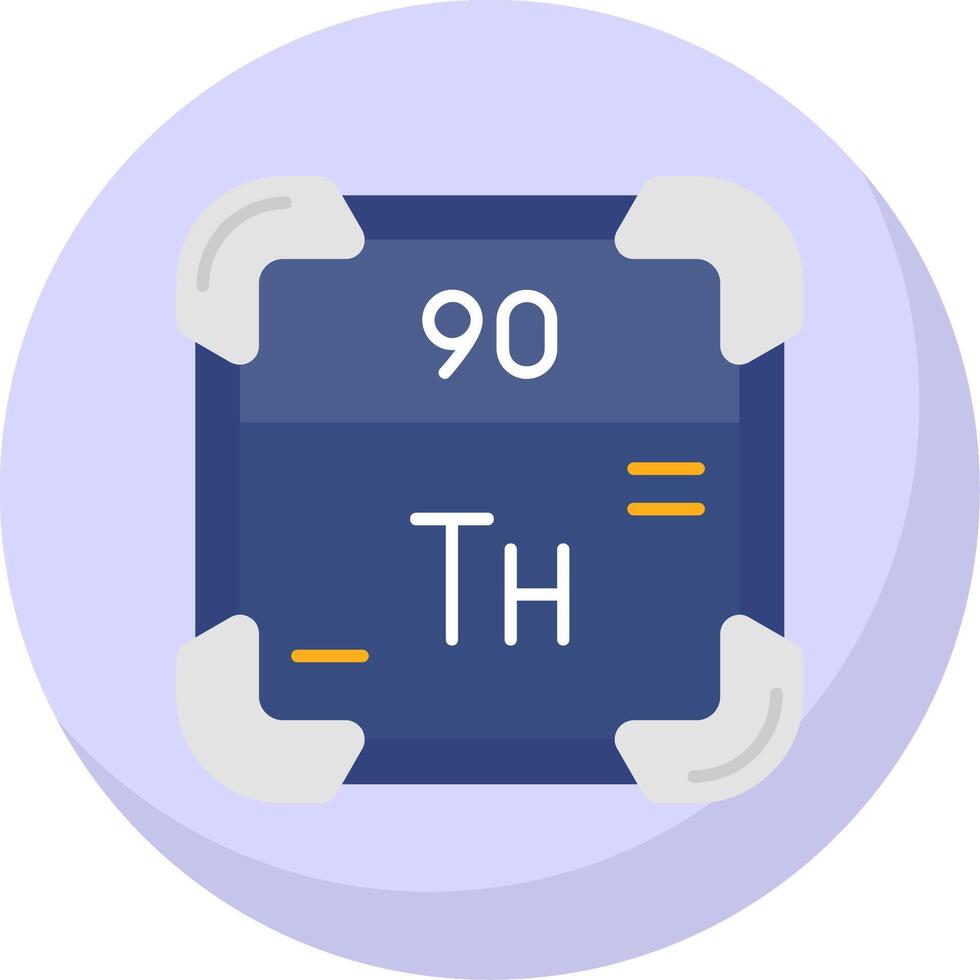 thorium glyph vlak bubbel icoon vector