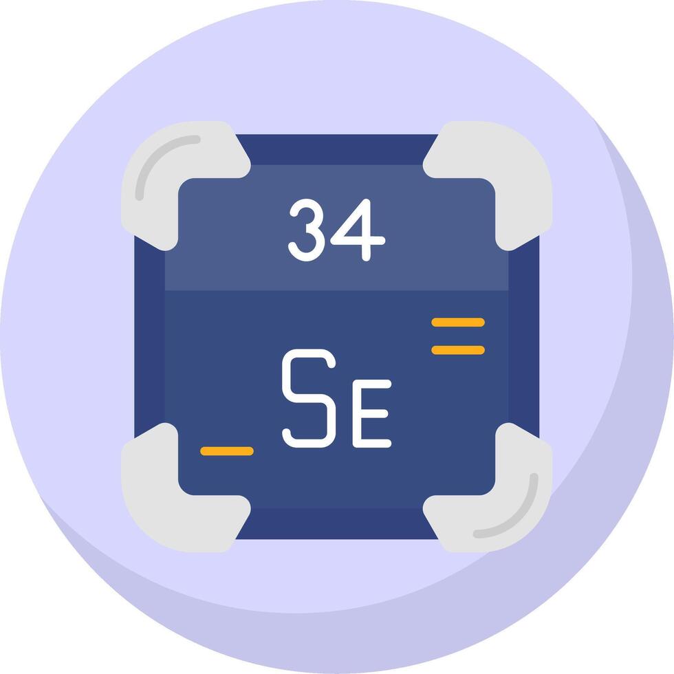 selenium glyph vlak bubbel icoon vector