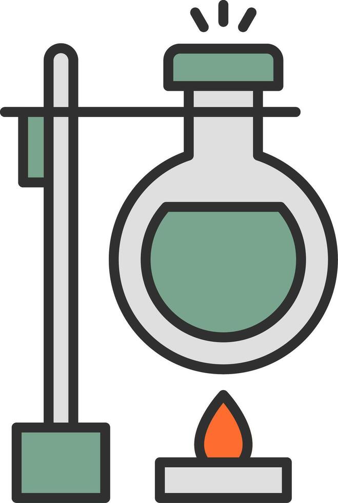 volumetrisch lijn gevulde licht icoon vector