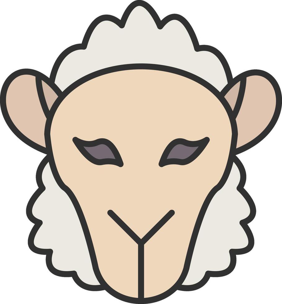 schapen lijn gevulde licht icoon vector