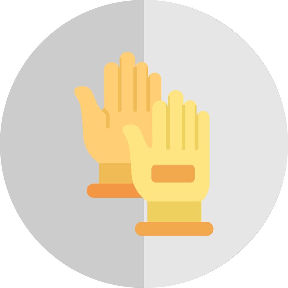 hand- handschoenen vlak schaal icoon vector