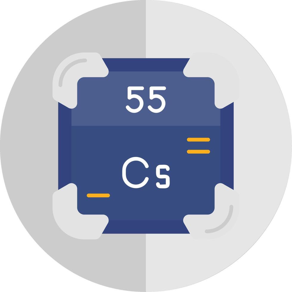 cesium vlak schaal icoon vector