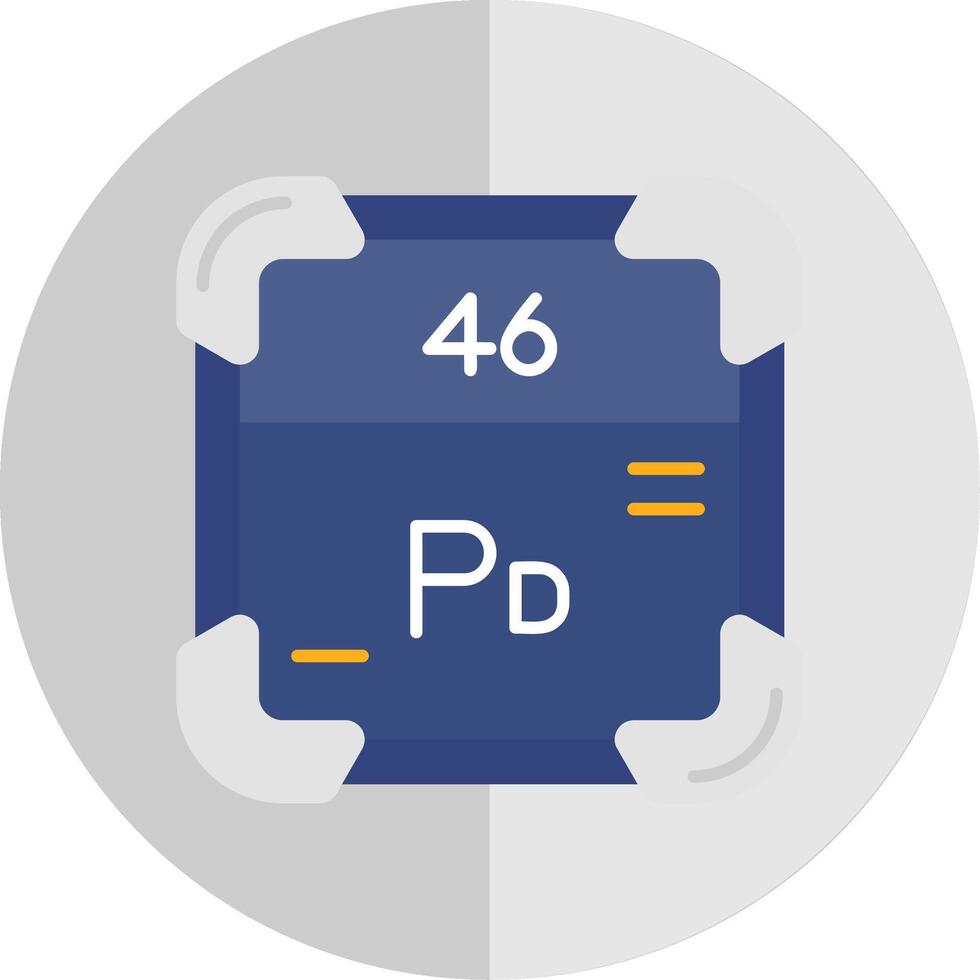 palladium vlak schaal icoon vector