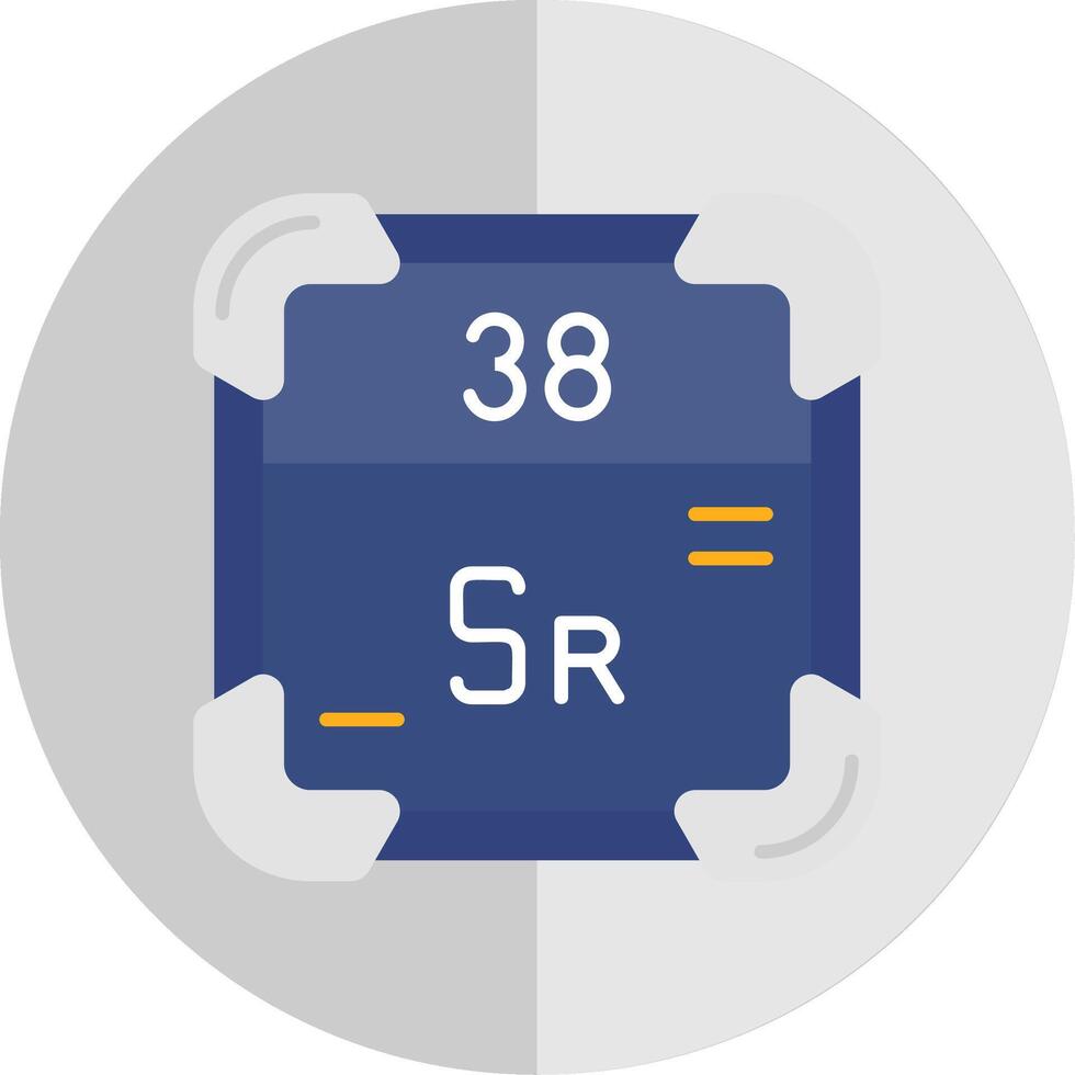 strontium vlak schaal icoon vector