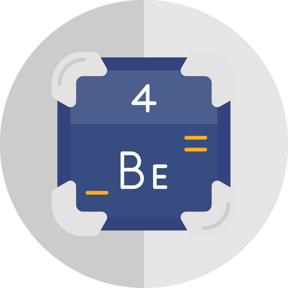 beryllium vlak schaal icoon vector