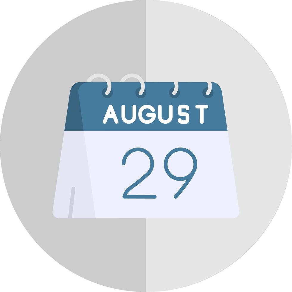 29e van augustus vlak schaal icoon vector