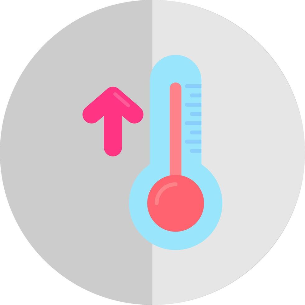 hoog temperatuur vlak schaal icoon vector