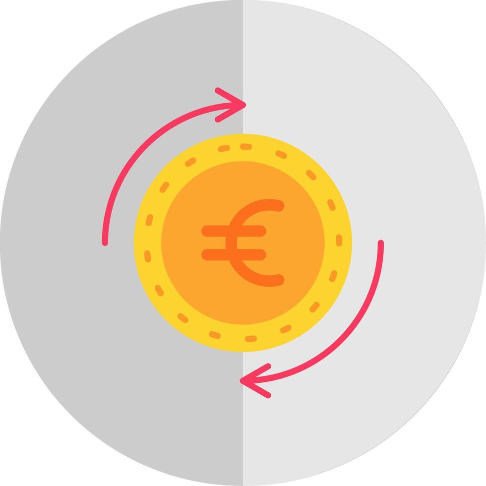 euro vlak schaal icoon vector