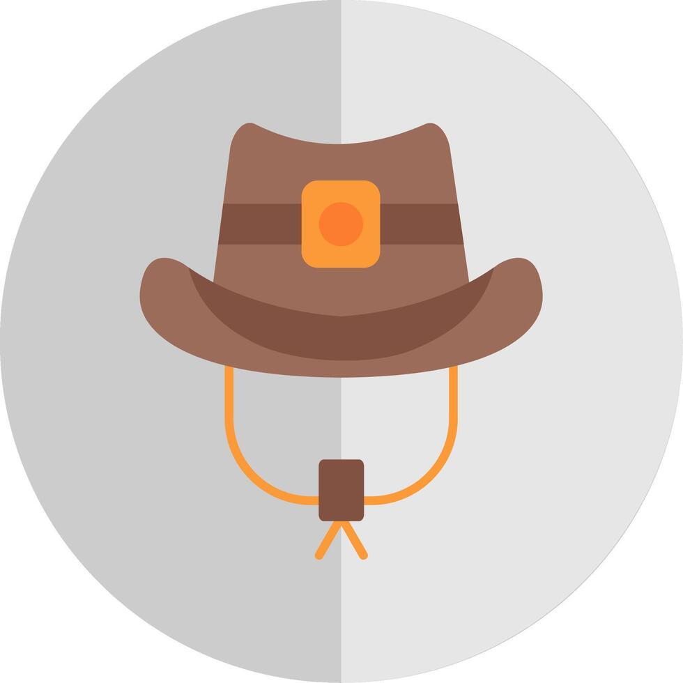 cowboy hoed vlak schaal icoon vector