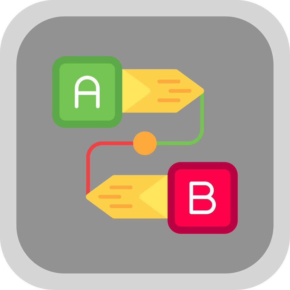 diagram vlak ronde hoek icoon vector