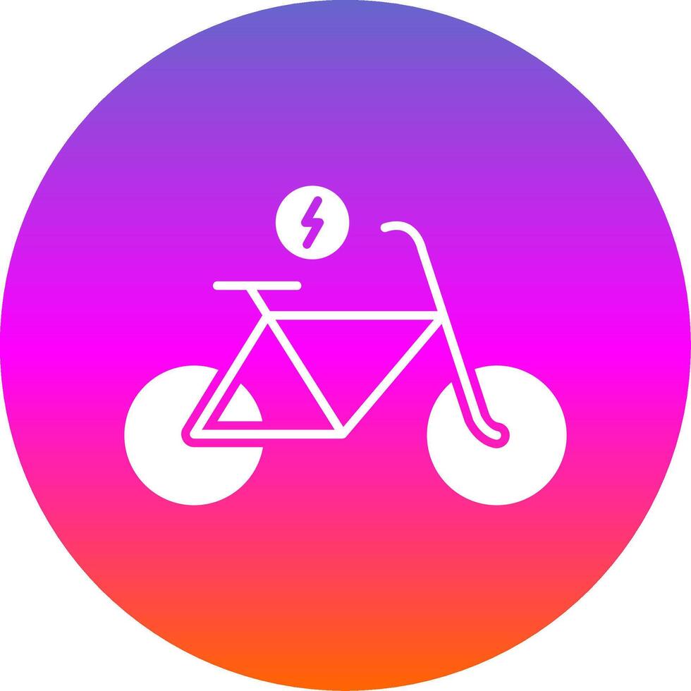 elektrisch fiets glyph helling cirkel icoon vector