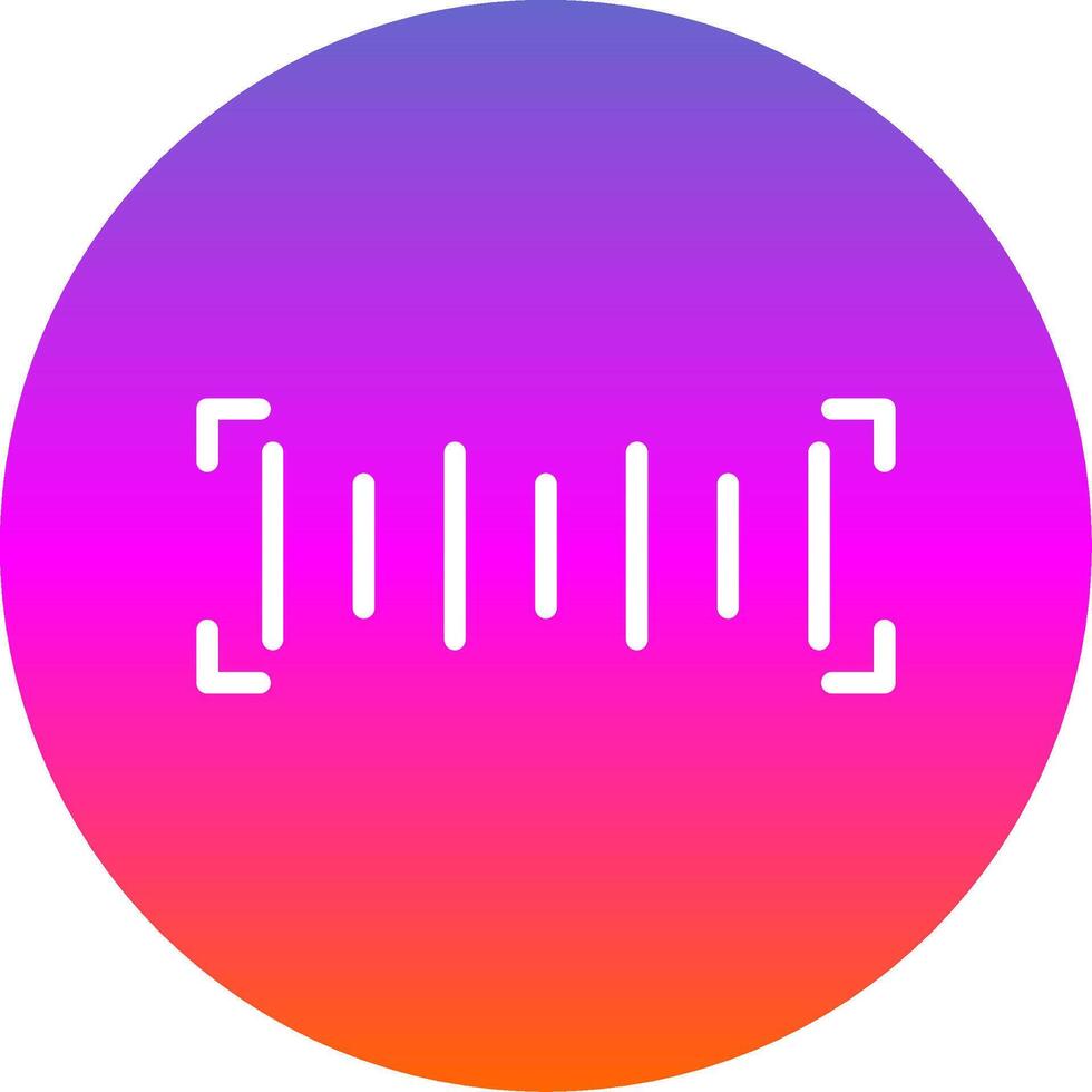 bar code glyph helling cirkel icoon vector