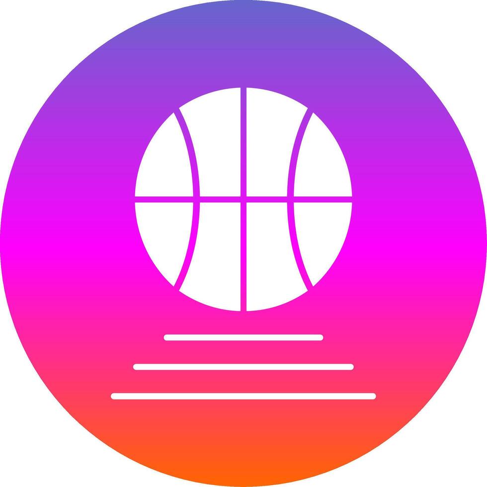 basketbal glyph helling cirkel icoon vector