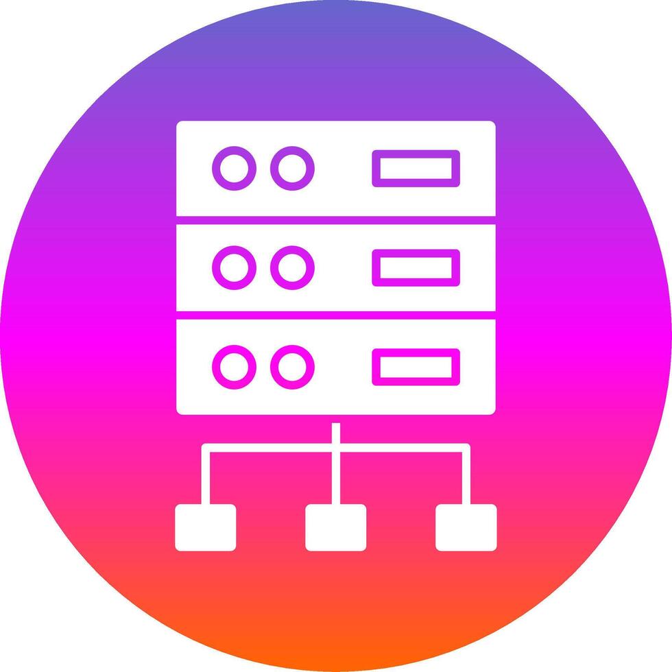 gestructureerd gegevens glyph helling cirkel icoon vector