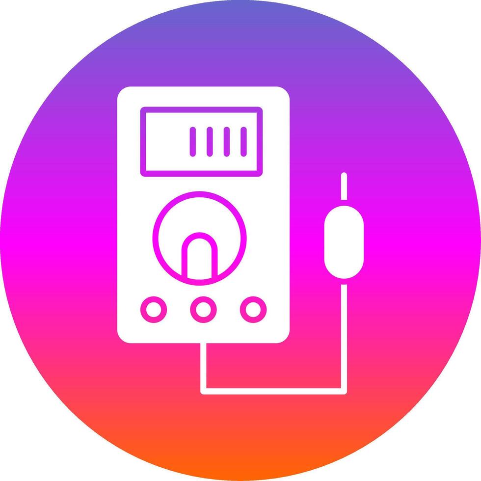 voltmeter glyph helling cirkel icoon vector