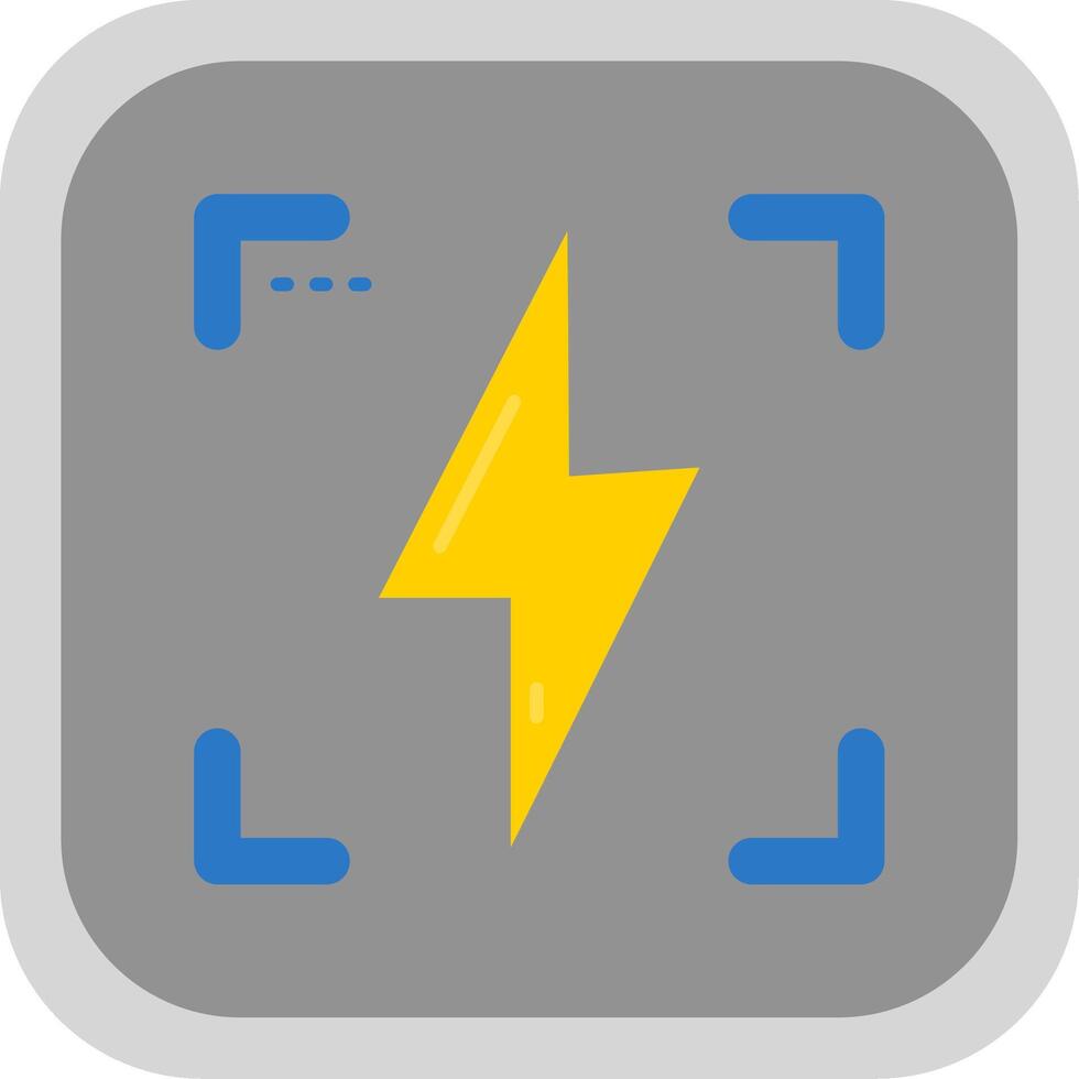 flash vlak ronde hoek icoon vector