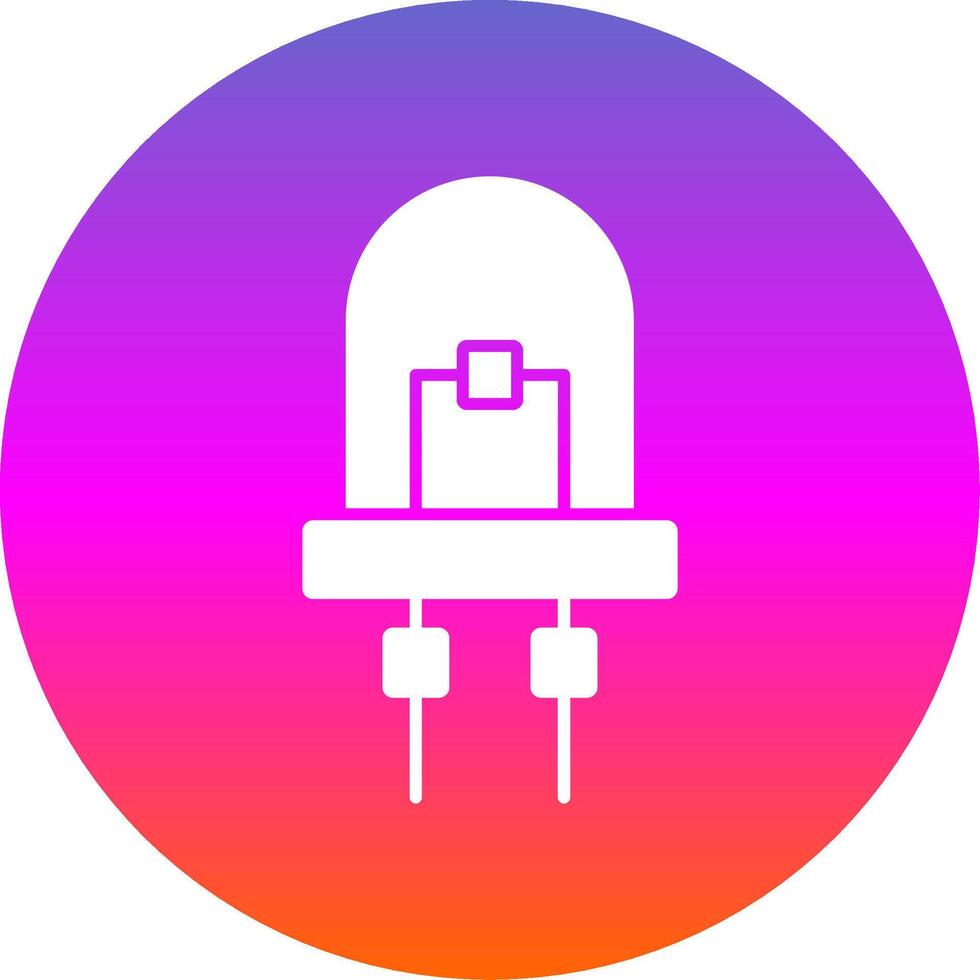 diode glyph helling cirkel icoon vector