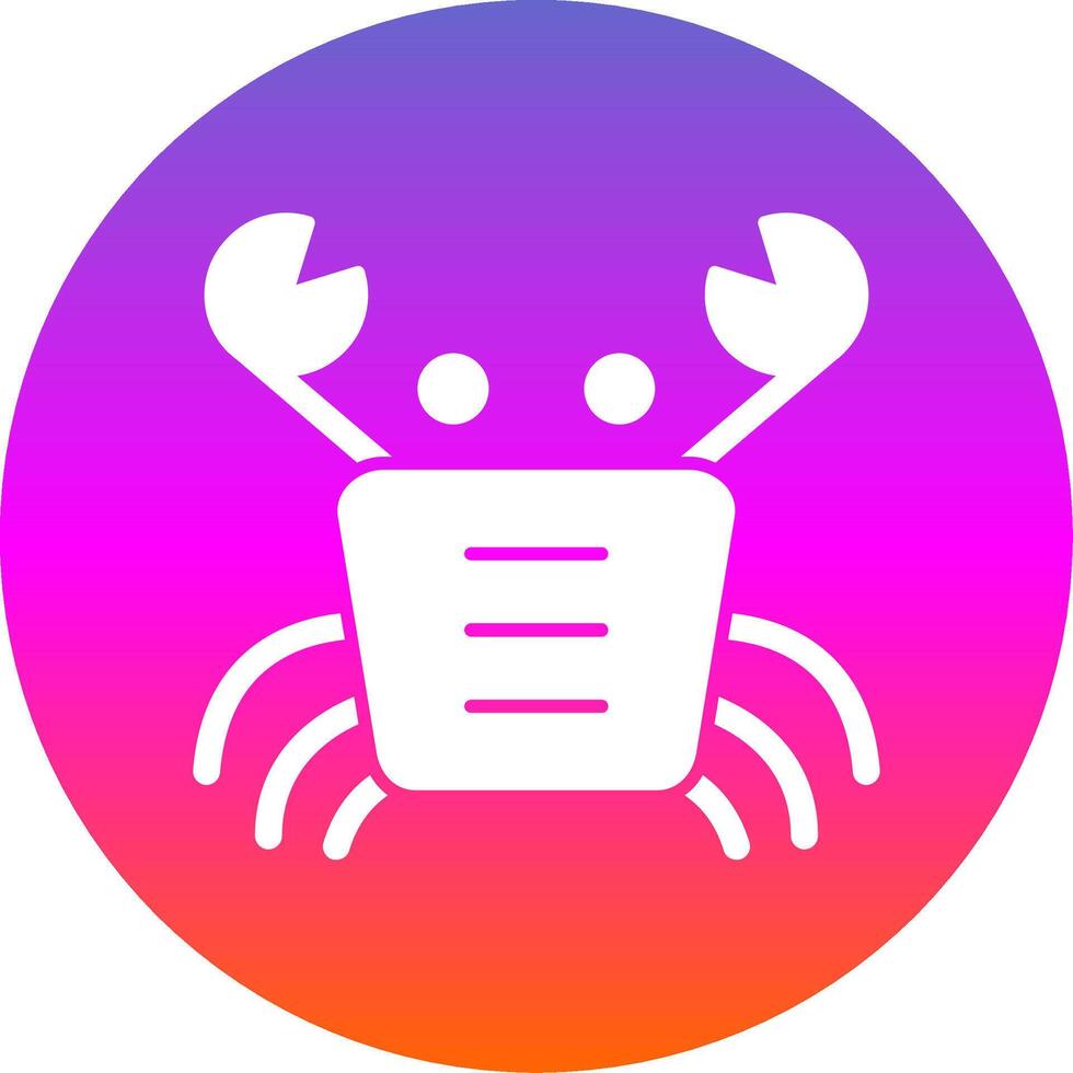 krab glyph helling cirkel icoon vector