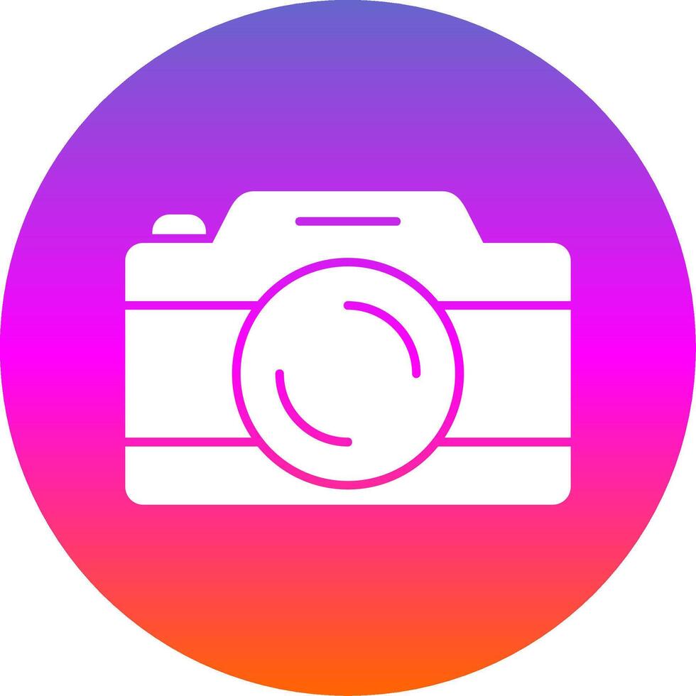 camera glyph helling cirkel icoon vector