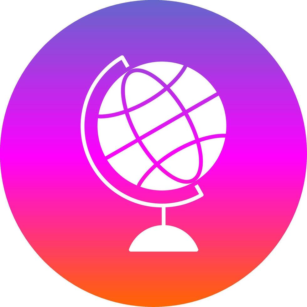 wereldbol glyph helling cirkel icoon vector