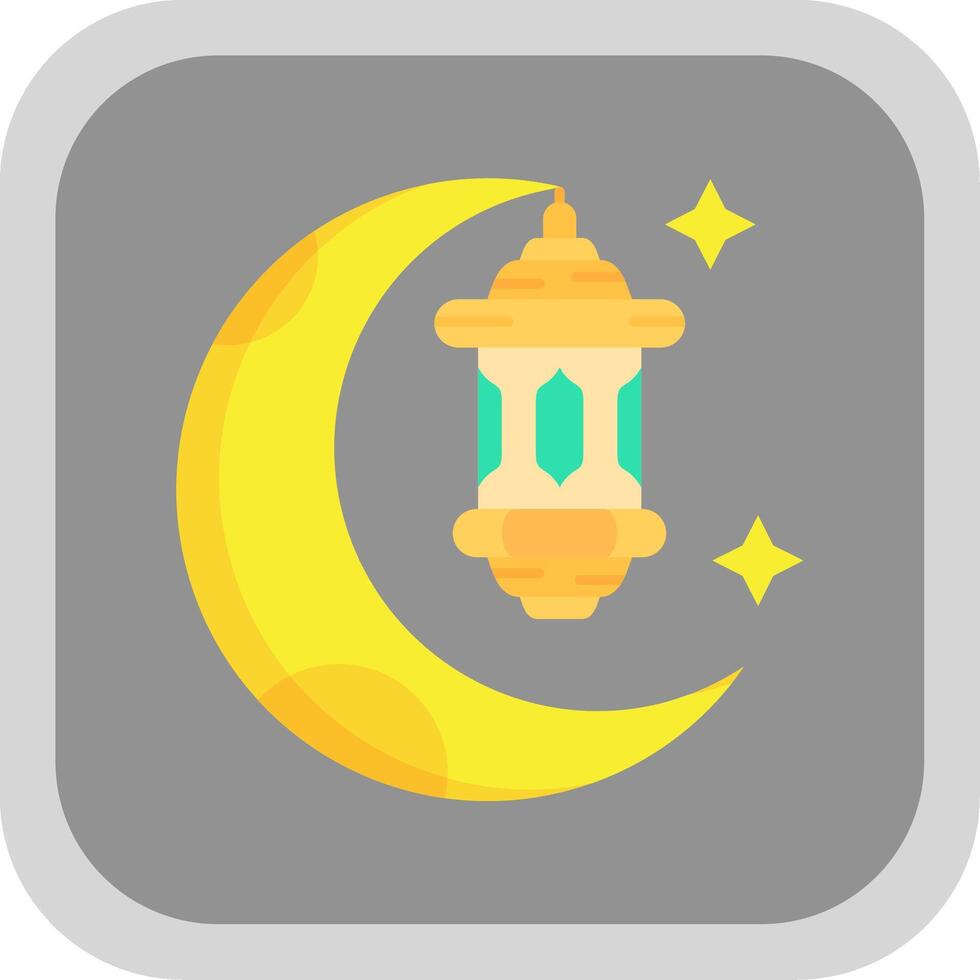 Ramadan vlak ronde hoek icoon vector