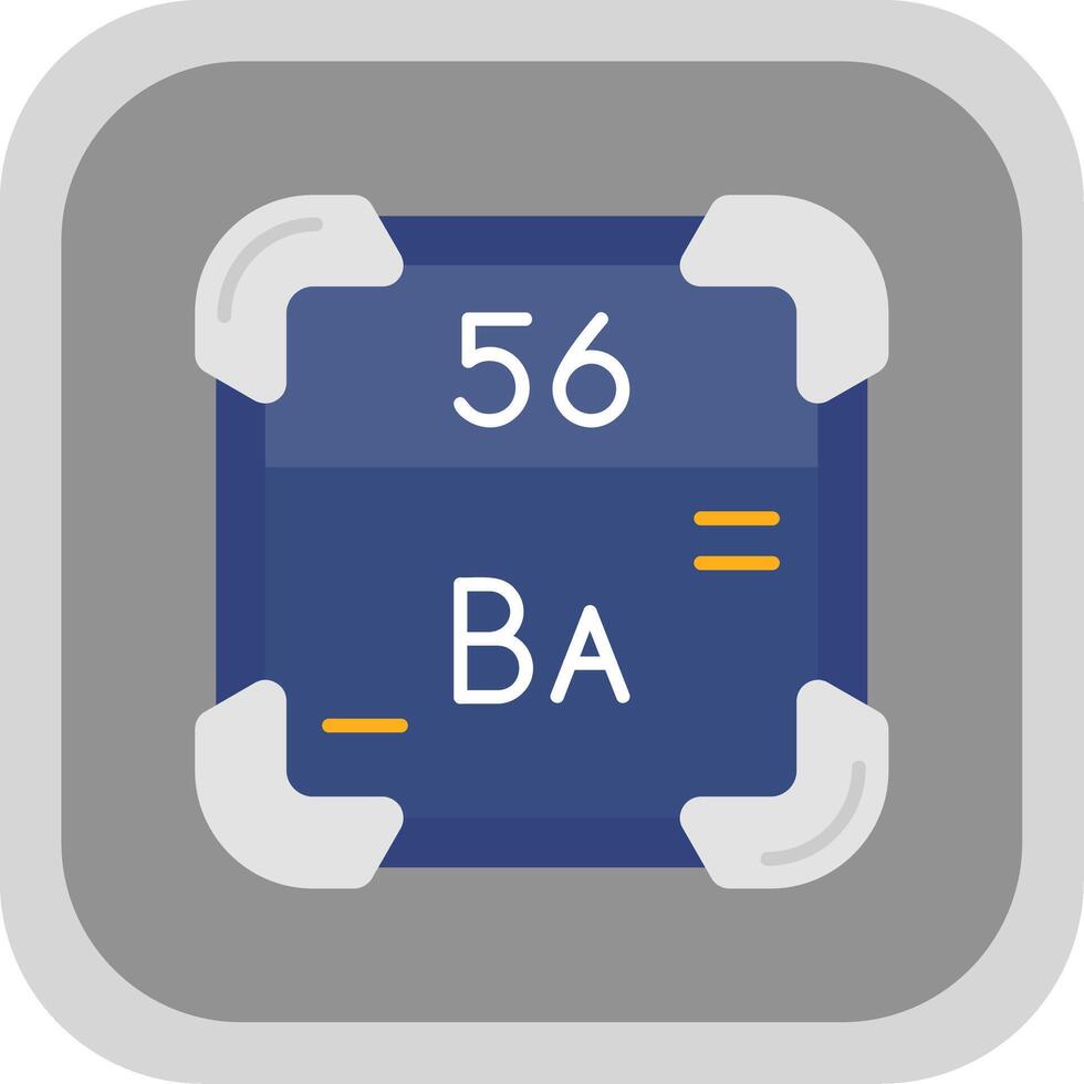 barium vlak ronde hoek icoon vector