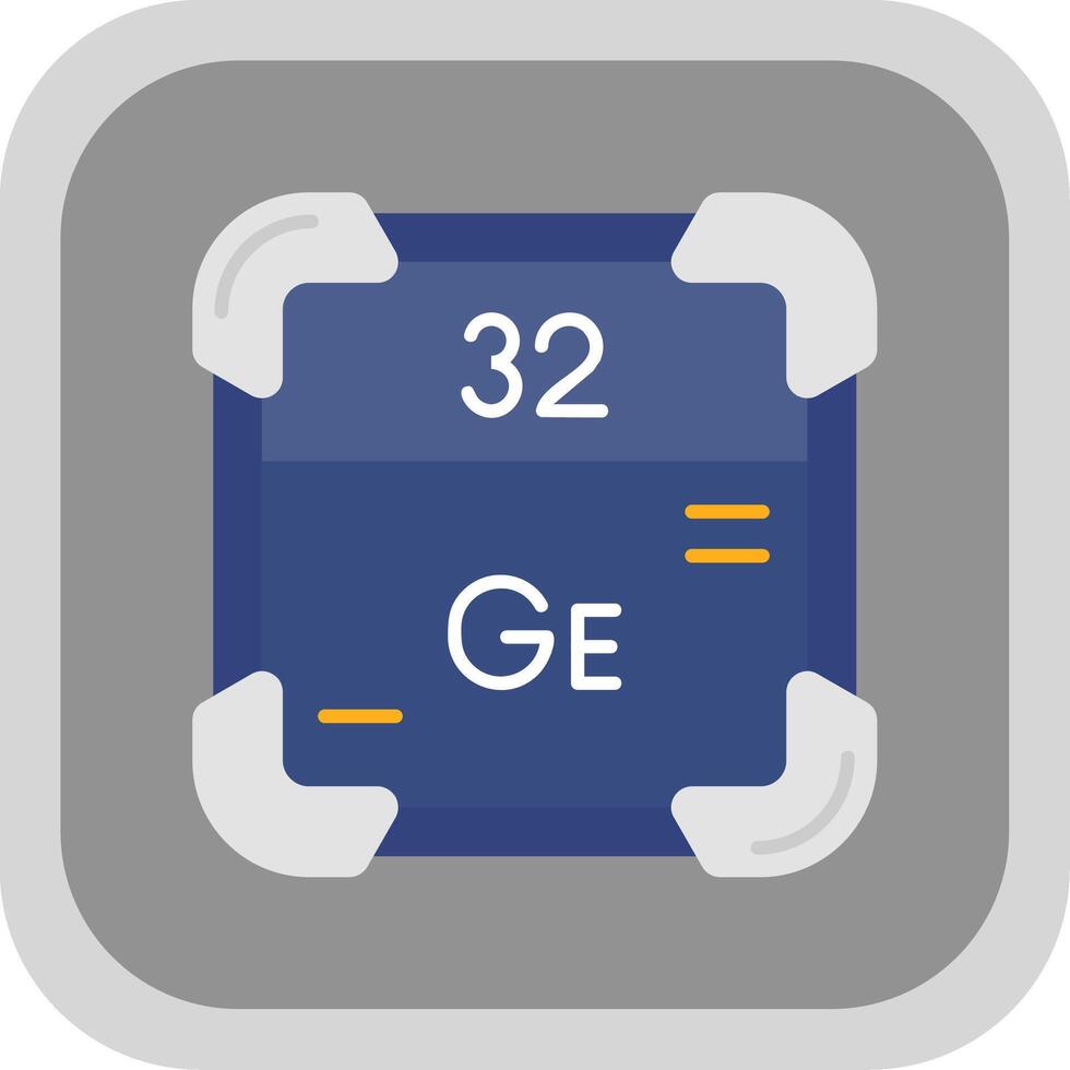 germanium vlak ronde hoek icoon vector