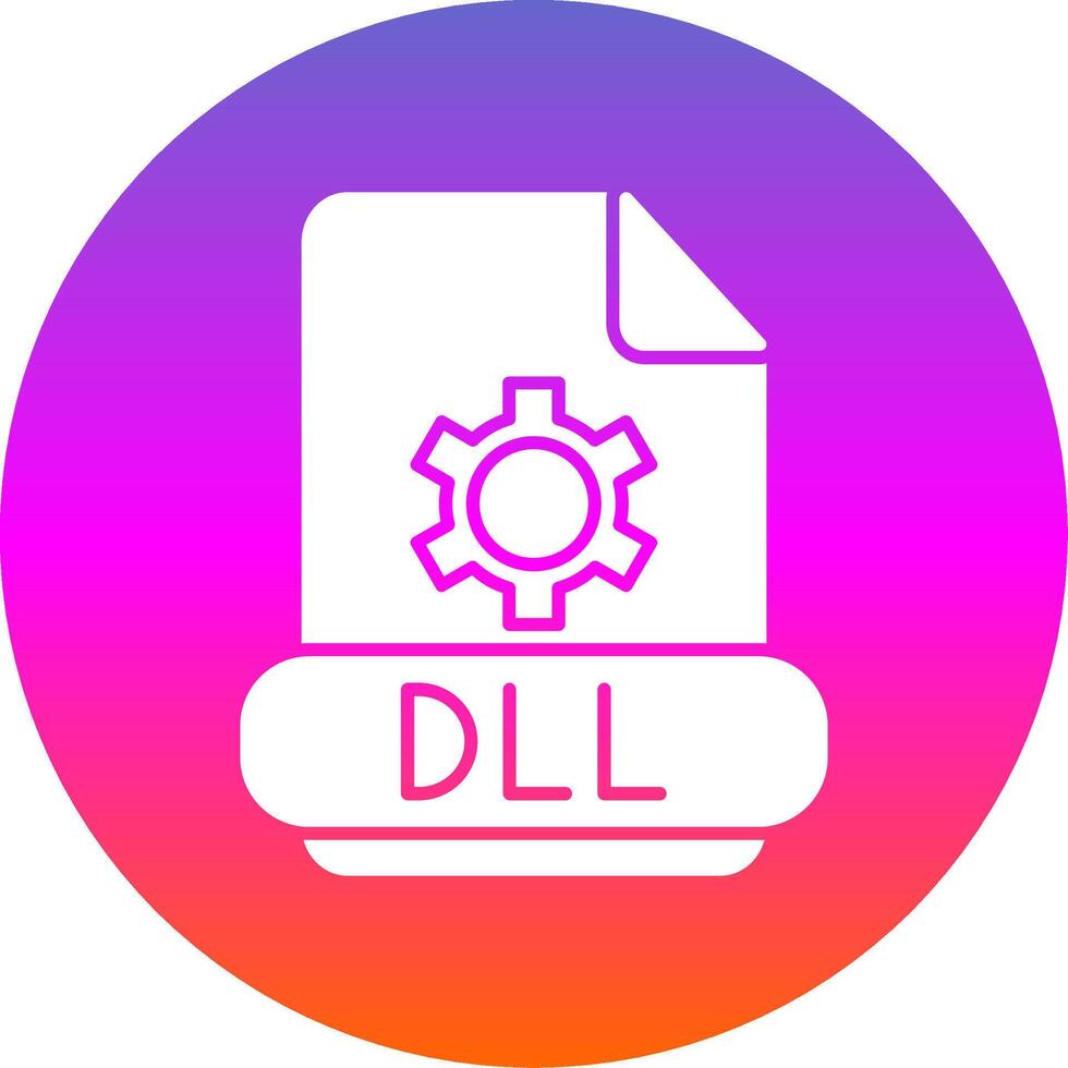 dll glyph helling cirkel icoon vector