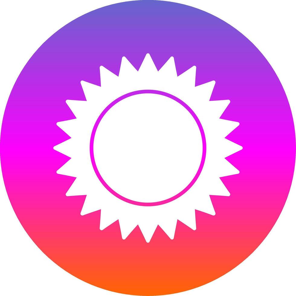 zon glyph helling cirkel icoon vector