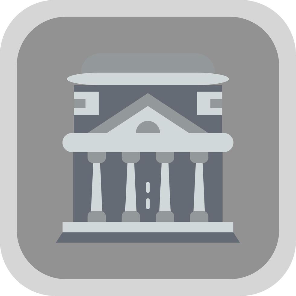 pantheon vlak ronde hoek icoon vector