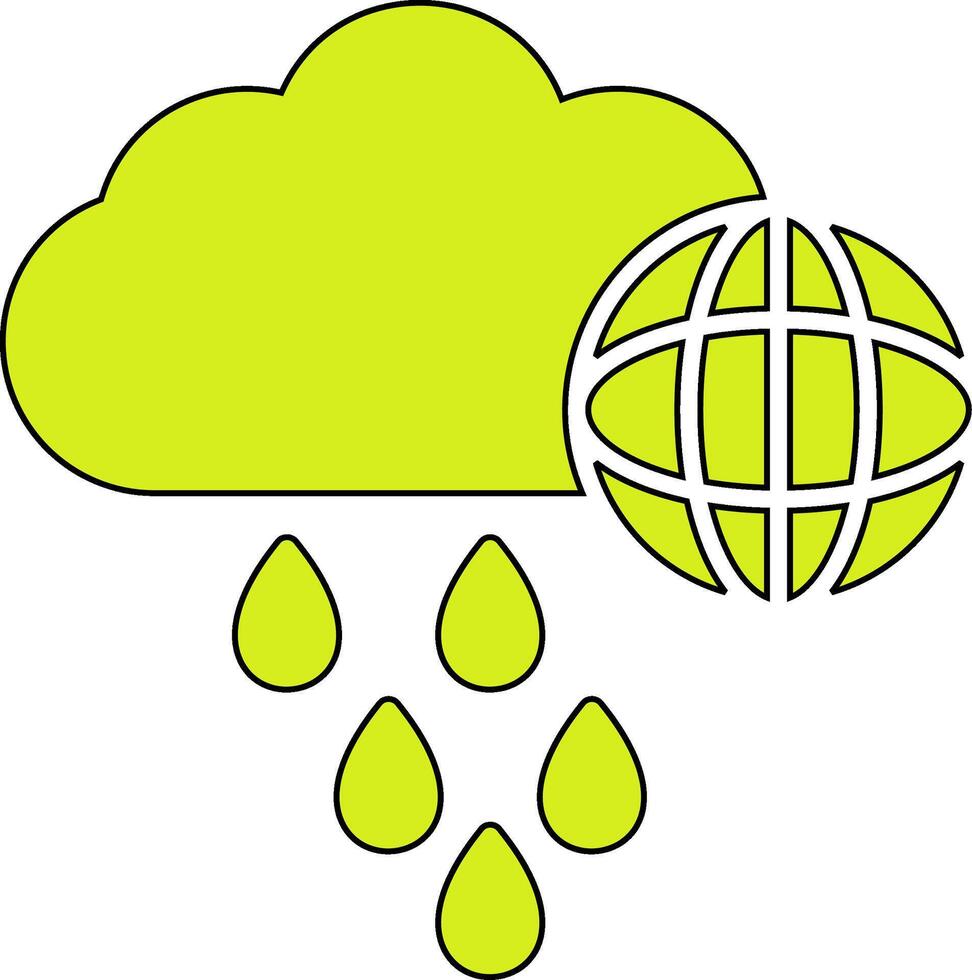 wereld regenachtig dag vector icoon