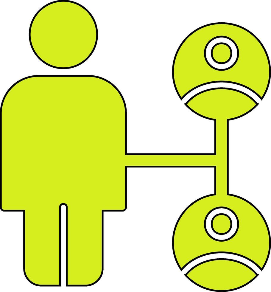 team management vector pictogram