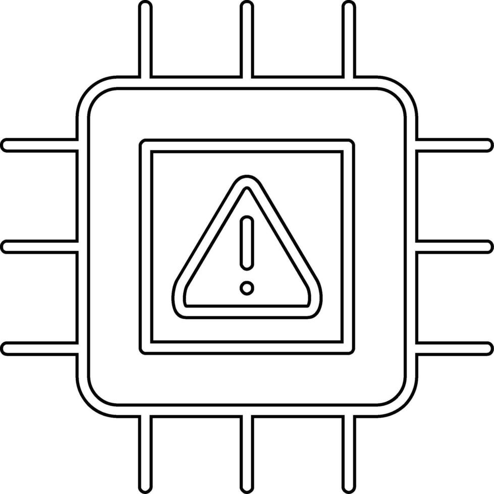 CPU waarschuwing vector icoon