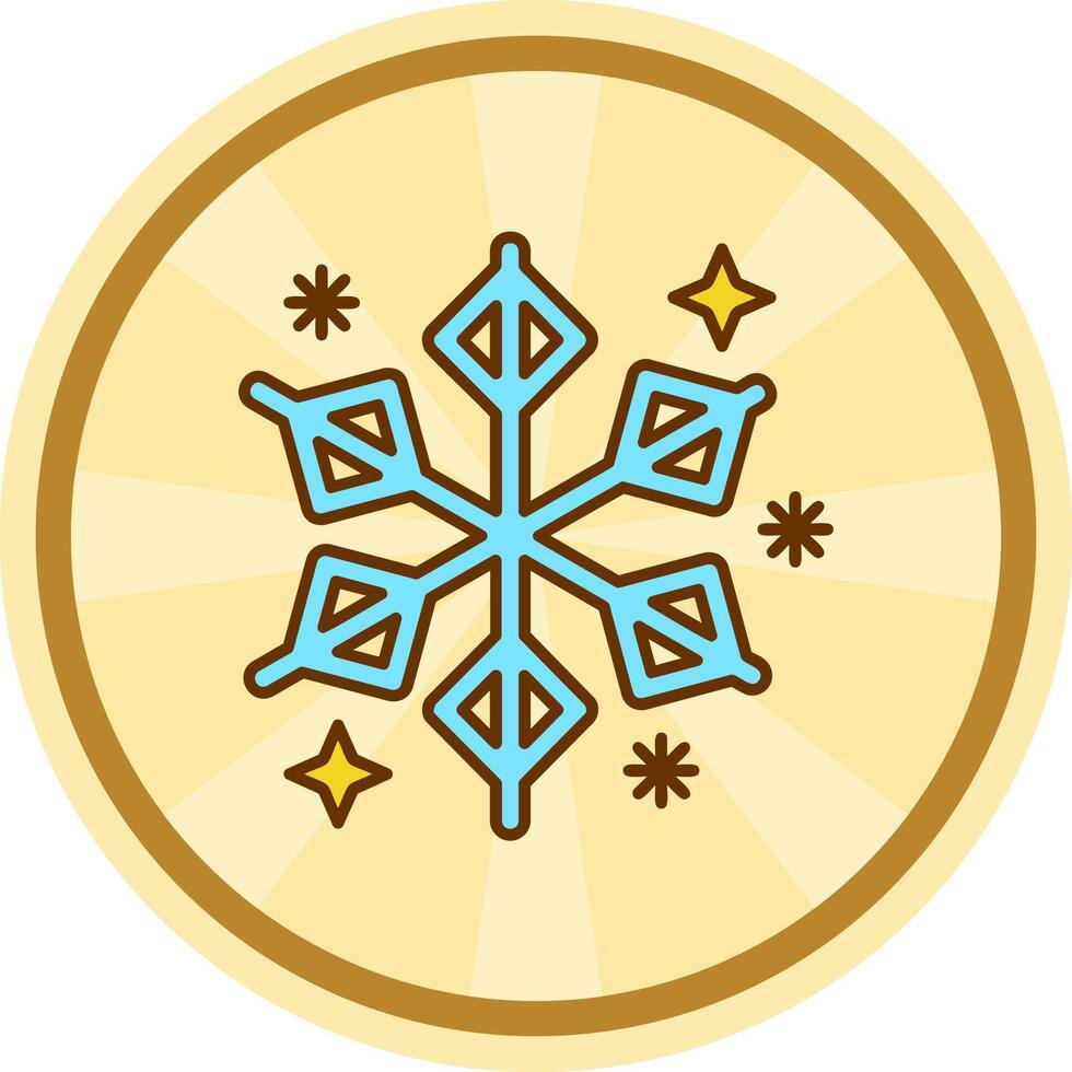 winter grappig cirkel icoon vector