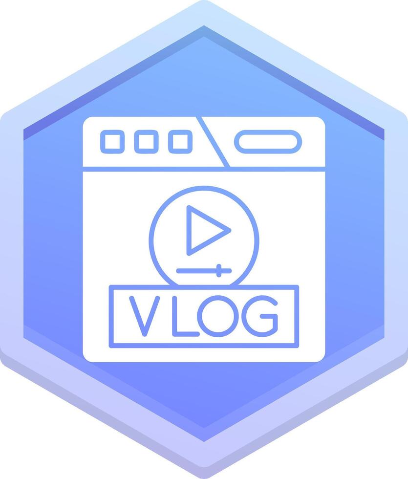 vlog veelhoek icoon vector