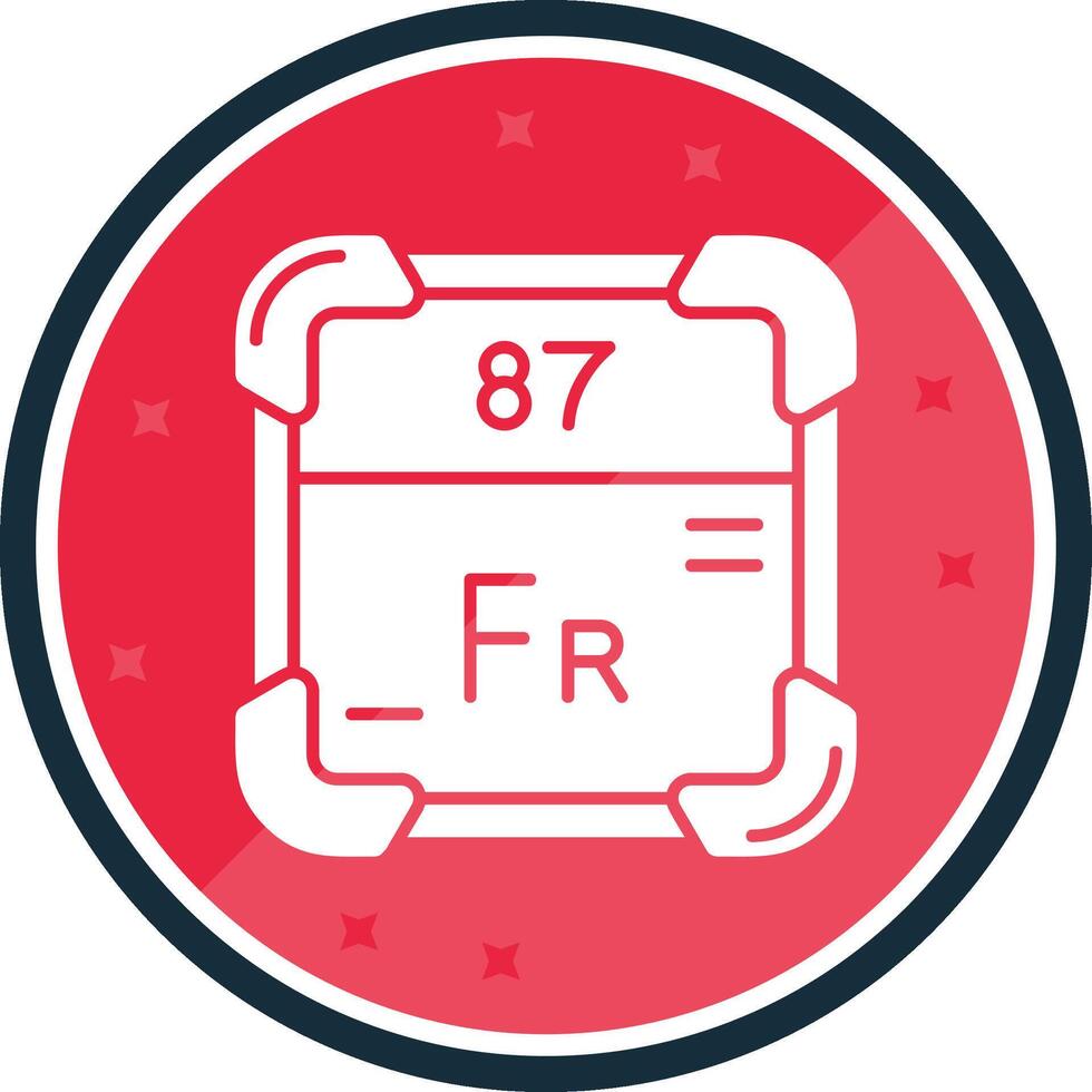 francium glyph vers icoon vector