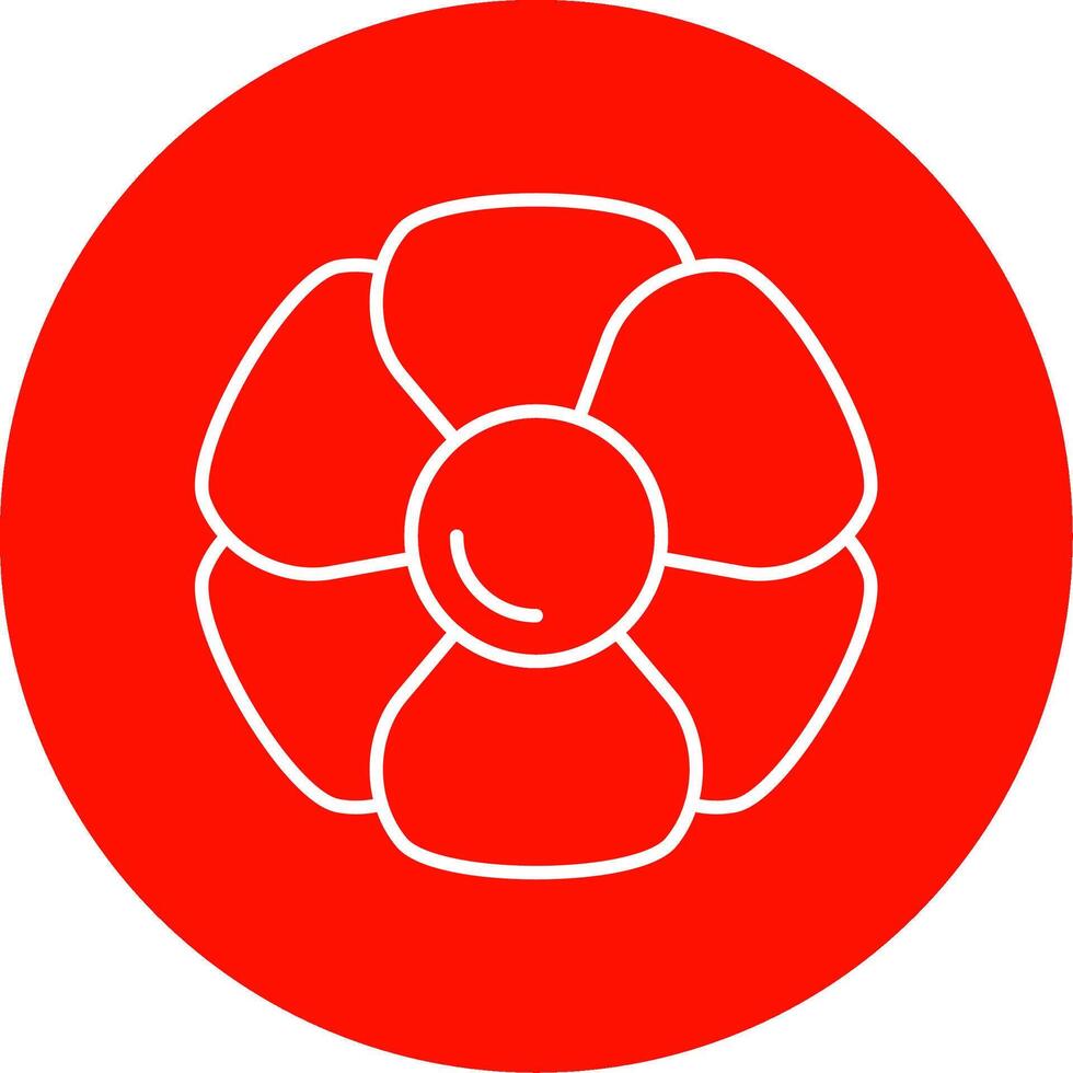 hortensia lijn cirkel kleur icoon vector