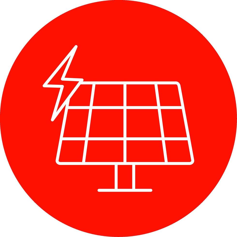 zonne- paneel lijn cirkel kleur icoon vector