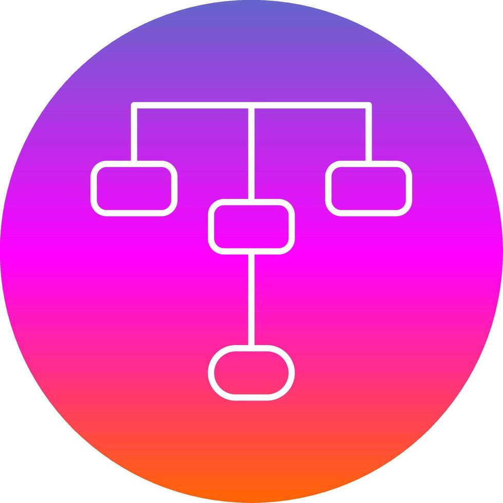 hiërarchisch structuur lijn helling cirkel icoon vector