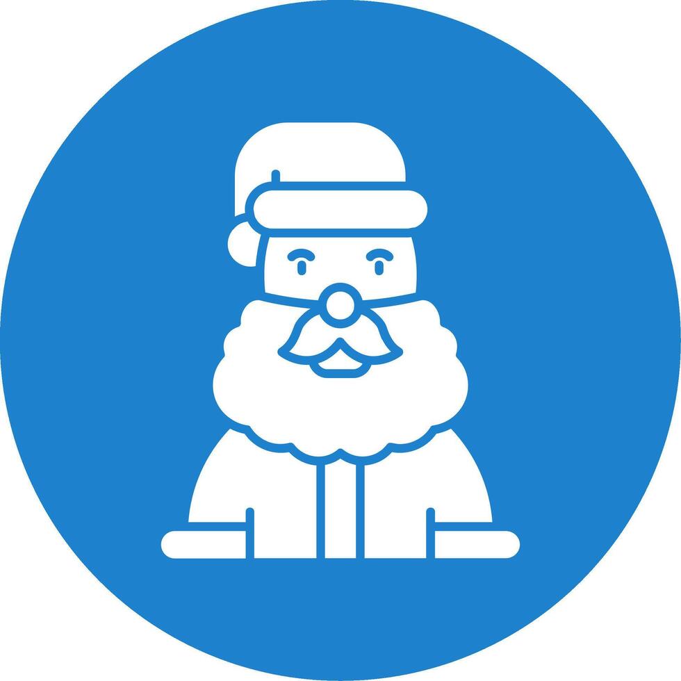 de kerstman claus glyph cirkel veelkleurig icoon vector