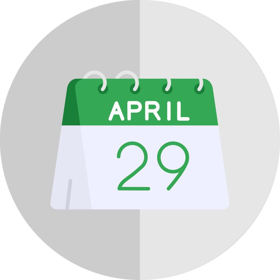 29e van april vlak schaal icoon vector