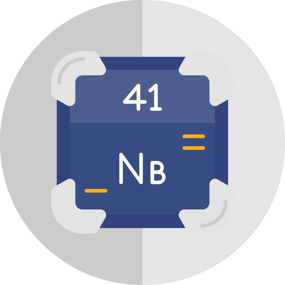 niobium vlak schaal icoon vector