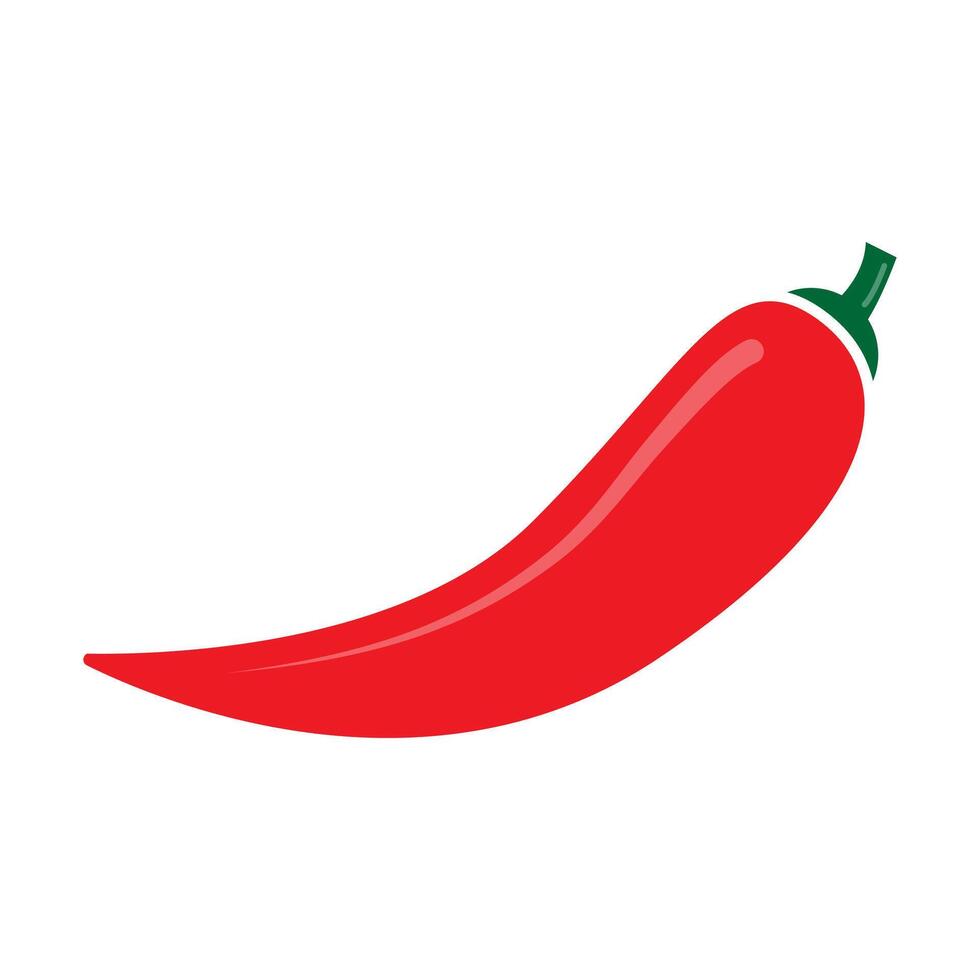 rood heet Chili peper vector isoleren Aan wit achtergrond voor grafisch ontwerp, logo, web plaats, sociaal media, mobiel app, ui illustratie