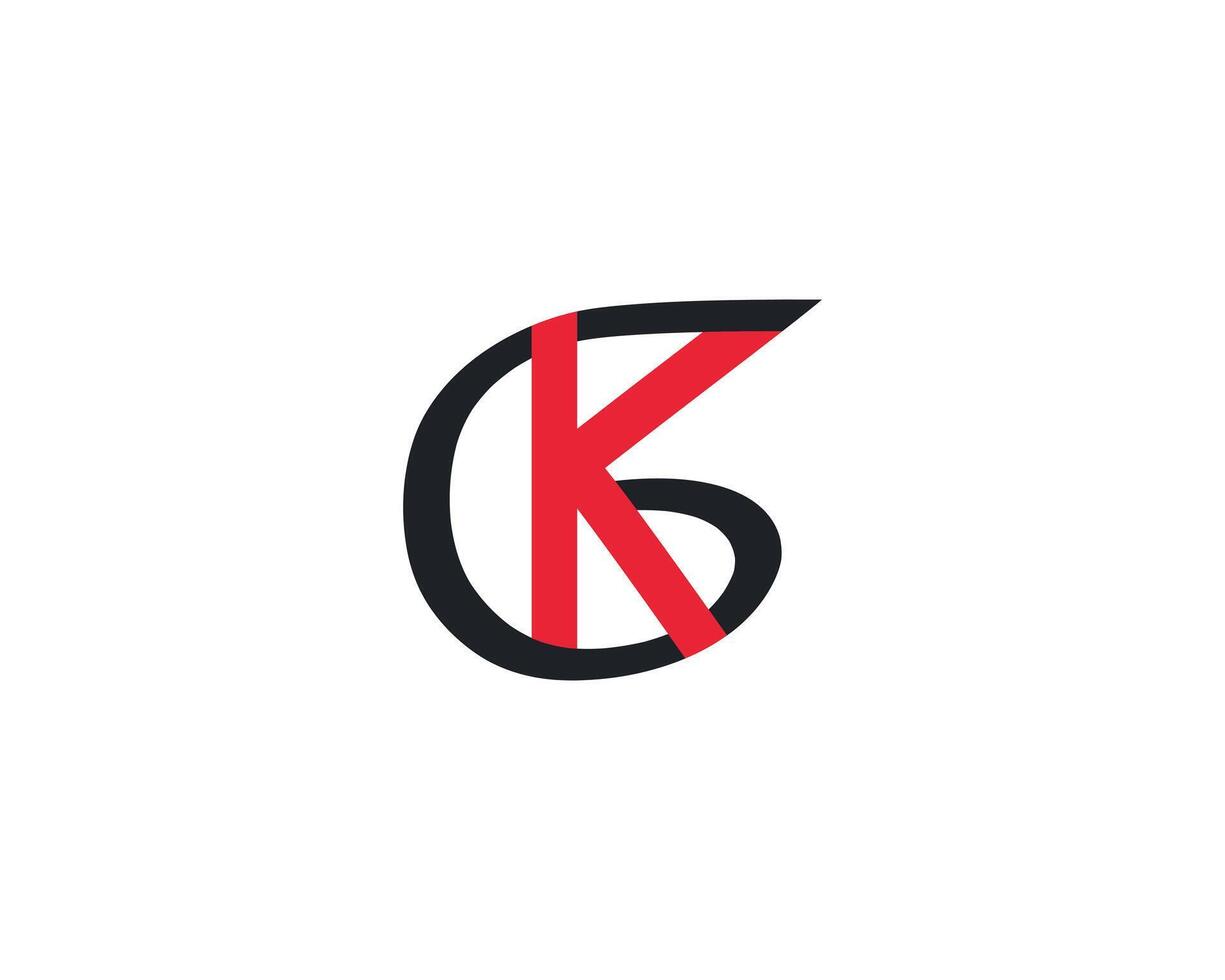 eerste brief gk of kg logo ontwerp vector