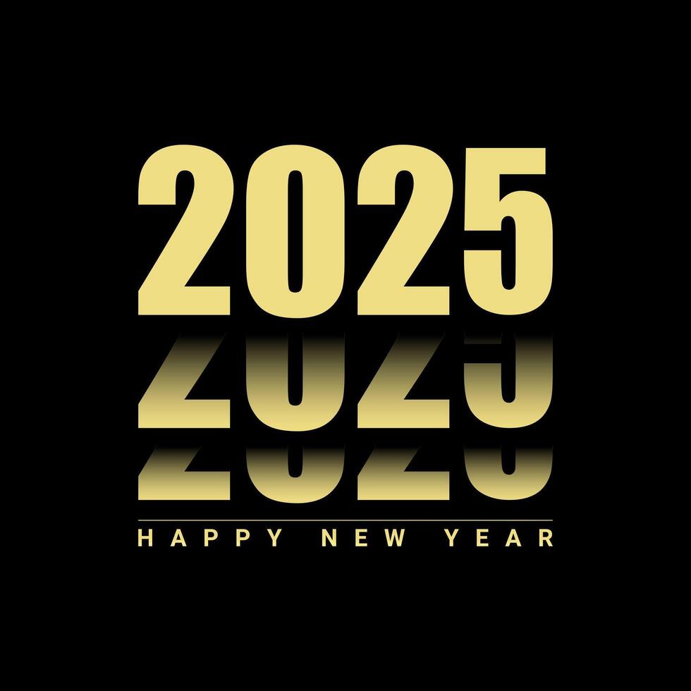 2025 gelukkig nieuw jaar ontwerp sjabloon. vector